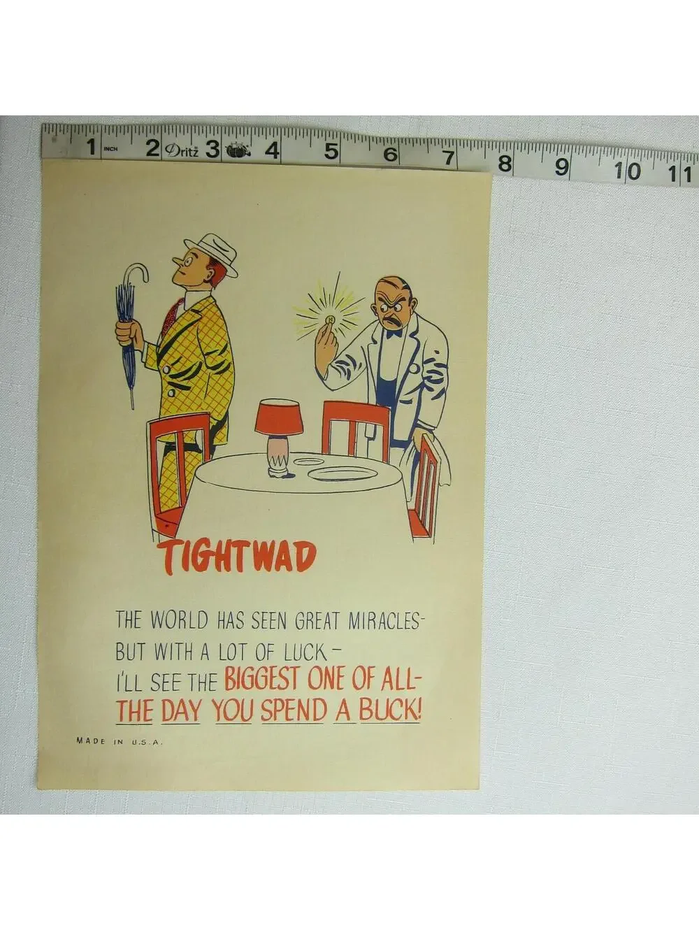 Vintage Vinegar Valentine Tightwad Penny Dreadful Sarcasm Insult Poem Ephemera